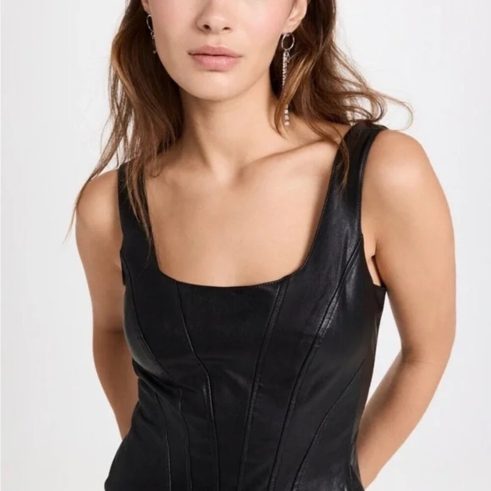 Amanda Uprichard Leather Bustier